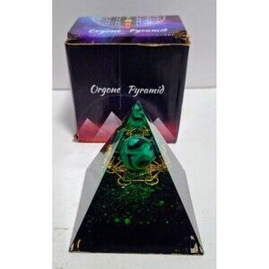 HEART ANAHATA CHAKRA STRESS RELIEF MEDITATION MALACHITE CRYSTAL ORGONE PYRAMID